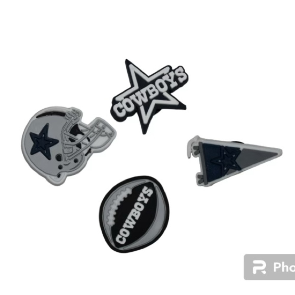 4 Cowboy crocs charms